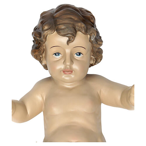 Christkind Statue mit weissen Tuch 58cm Harz 3