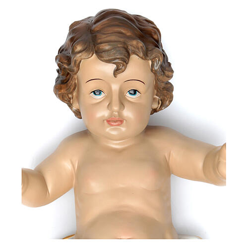 Baby Jesus with white drape figurine real h 58 cm 2