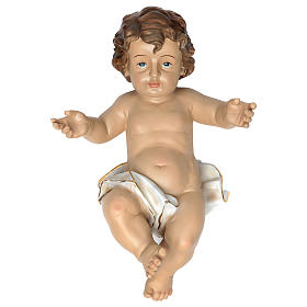 Enfant Jésus avec pagne blanc h réelle 58 cm