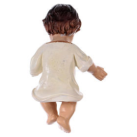 Menino Jesus bebé vestes brancas 10,5 cm altura resina
