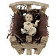 Baby Jesus in wood manger, resin 16 cm (real h) s1