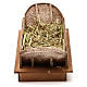 Cradle made of wood and straw for Nativity Scene 20 cm s1