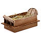 Cradle made of wood and straw for Nativity Scene 20 cm s2