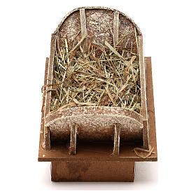 Cradle made of wood and straw for Nativity Scene 16-18 cm