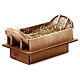 Cradle made of wood and straw for Nativity Scene 16-18 cm s2