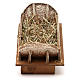Manger in wood and straw, for 16-18 cm nativity set s1