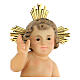 Dzieciątko Jezus figura ścier drzewny szaty złote 20 cm dek. elegancka s2