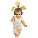 Niño Jesús estatua pulpa madera vestido crema 35 cm dec. elegante s1