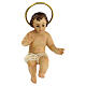 STOCK Baby Jesus with halo in wood paste real h 10 cm s1