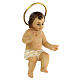 STOCK Baby Jesus with halo in wood paste real h 10 cm s3