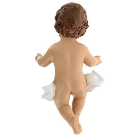 Baby Jesus figurine GLASS EYES 34 cm painted resin
