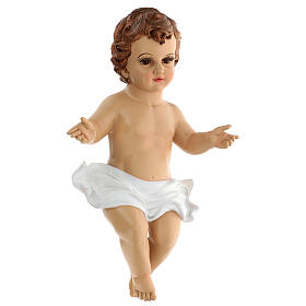 Baby Jesus figurine glass eyes resin 45 cm for 150 cm nativity