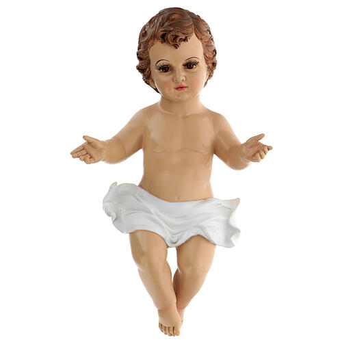 Baby Jesus figurine glass eyes resin 45 cm for 150 cm nativity 1