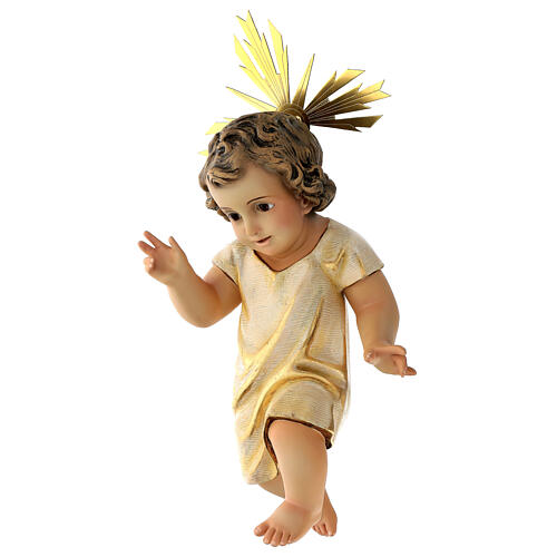 Statue Enfant Jésus pour crèche 150 cm pâte à bois yeux cristal 3