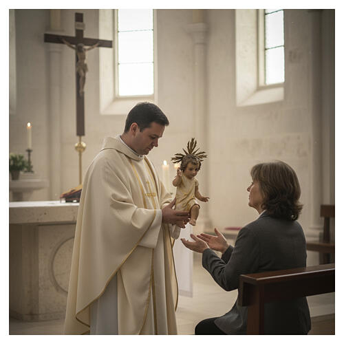 Figura Dzieciątka Jezus, szopka 150 cm, oczy kryształowe, miazga drzewna 2