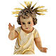 Baby Jesus statue nativity 150 cm wood paste crystal eyes s4