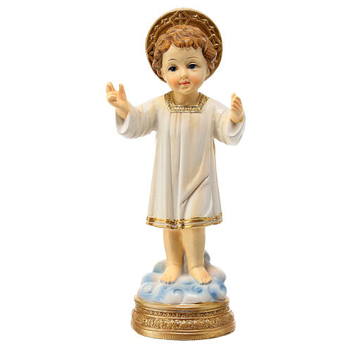 Child Jesus figurine on cloud 12 cm colored resin 1