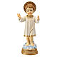 Child Jesus figurine on cloud 12 cm colored resin s1