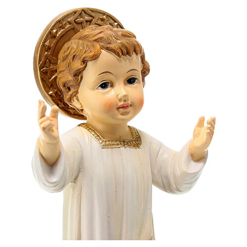 Menino Jesus sobre nuvem resina colorida 20 cm 2