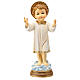 Child Jesus statue on cloud 20 cm colored resin s1