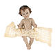 Infant Jesus, 15 cm, Shabby Chic figurine of resin and fabric s2