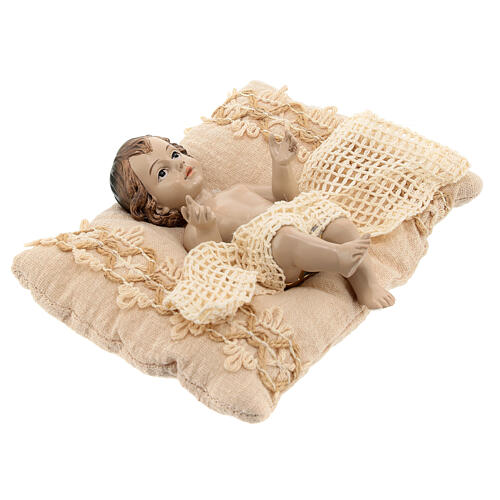 Baby Jesus figurine 15 cm resin cloth shabby chic 4