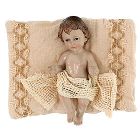 Baby Jesus nativity figurine 18 cm resin cloth