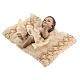 Baby Jesus nativity figurine 18 cm resin cloth s3