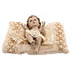 Baby Jesus nativity figurine 18 cm resin cloth s5