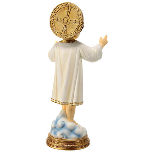 Child Jesus statue on cloud 30 cm colored resin 6