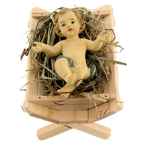 Baby Jesus in manger figurine for 30 cm nativity 1