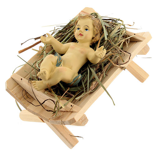 Baby Jesus in manger figurine for 30 cm nativity 3