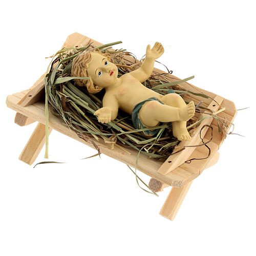 Baby Jesus in manger figurine for 30 cm nativity 5