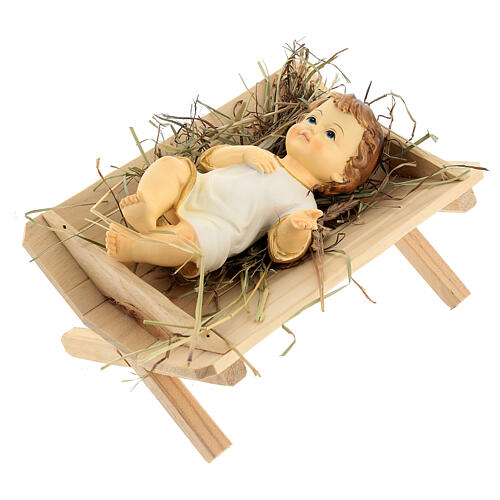 Jesus in the crib for Nativity Scene with 40 cm characters 15x20x10 cm 3