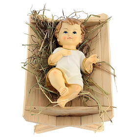 Baby Jesus figurine in manger 40 cm 15x20x10 cm