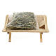 Wooden crib with straw for Infant Jesus 20 cm s4