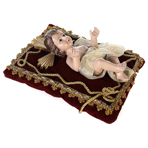 Infant Jesus on a pillow, resin, 20x10x10 cm 3