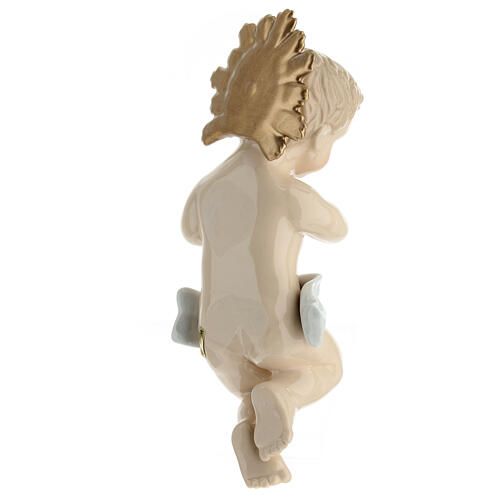 Painted porcelain statue of the Infant Jésus h 20 cm 5