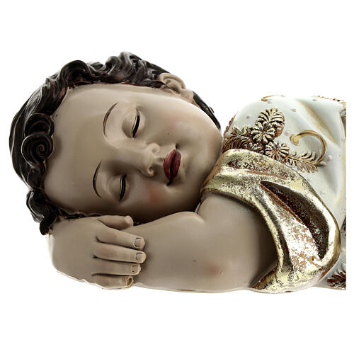 Jesuskind-Figur, schlafend, aus Resin, 30 cm 2