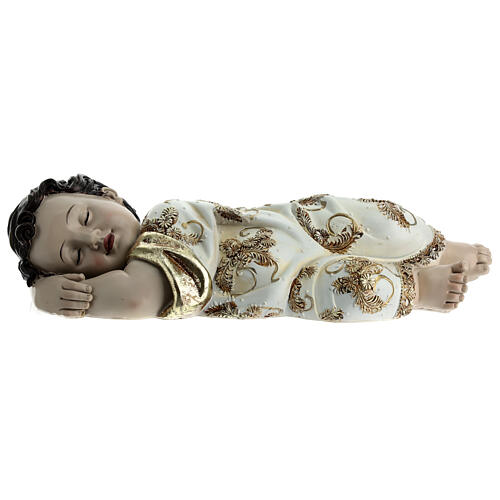 Statue Enfant Jésus couché résine 30 cm 1