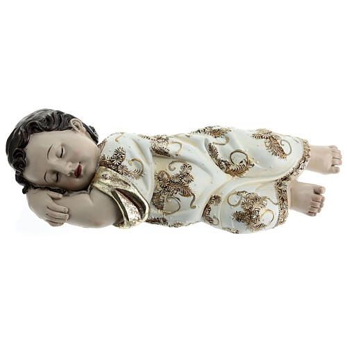 Statue Enfant Jésus couché résine 30 cm 5
