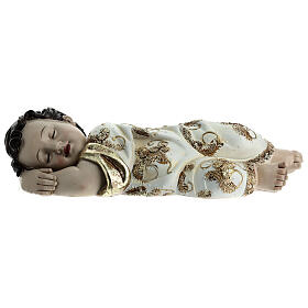 Statua Gesù Bambino sdraiato resina 30 cm