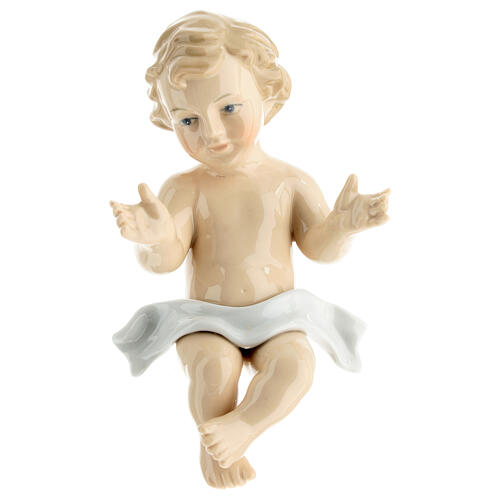 Statua Gesù Bambino porcellana colorata 15x10 cm 1