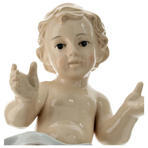 Statue Enfant Jésus porcelaine Navel 30 cm 2