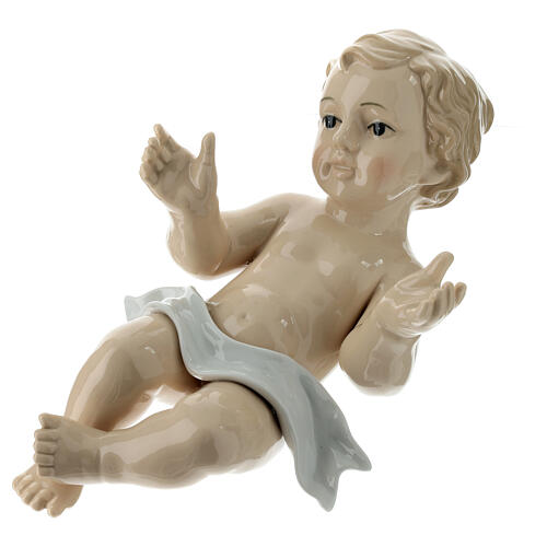 Statue Enfant Jésus porcelaine Navel 30 cm 4