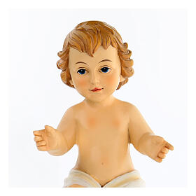 Statue of the Infant Jesus, painted resin, 15 cm