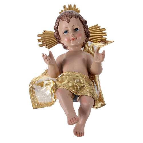 Resin Baby Jesus statue with cushion 25 cm 2