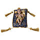 Niño Jesús 20 cm de resina con cojín de tela azul y oro s1