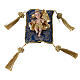 Baby Jesus statue with cushion 10 cm blue gold s1