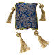 Baby Jesus statue with cushion 10 cm blue gold s4